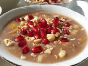 Asure, opskrift på asure, tyrkiske traditioner,