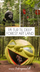 Deep forest art land, kunst i skoven, kunst skov jylland, jylland kunst skov, gul smiley i skoven, skulptur skov, skov med skulpture, herning seværdigheder, kibæk skov, kunst skov i herning, herning skov med skulpture