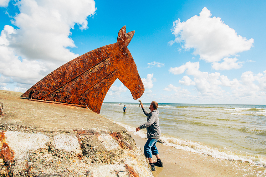 Blåvand, de fire muldyr bunkers, heste bunkers, blåvand strand, sjove bunkers, bunkers dyr,