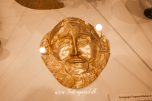 agamemnons maske, maske af agamemnon, dødsmaske, agamemnons dødsmaske, guld maske, guld dødsmaske, kopi af agamemnons maske
