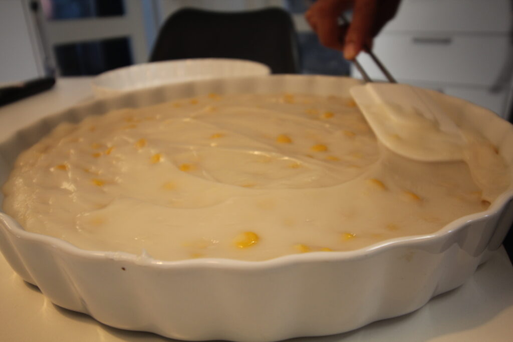 Filippinsk kokos og majs dessert, Maja Blanco, fillippinsk dessert, fillippinsk kokosdessert, udenlandske desserter, asiatiske desserter, Maja Blanco dessert, Maja Blanco kokosdessert