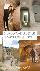 De underjordiske byer i Kappadokien, historiske underjordiske byer i Tyrkiet, Derinkuyu og Kaymakli, oldtidsbyer i Kappadokien, skjulte byer under jorden, seværdigheder i Kappadokien, oplevelser i det centrale Tyrkiet, kristen historie i Kappadokien, beskyttelsesrum i bjergene, unikke arkæologiske steder, underjordiske tunneller og rum, liv under jorden i oldtiden, hulebyer i Tyrkiet, must-see i Kappadokien, mystiske byer i Anatolien, historie og arkitektur under jorden, rejseoplevelser i Tyrkiet, kapper og klippeformationer med skjulte byer.