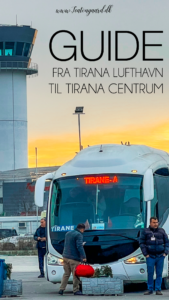 Guide til shuttlebus fra Tirana Lufthavn til Tirana centrum, transport fra Tirana International Airport, hvordan kommer man fra lufthavnen til byen, Rinas Express shuttlebus, offentlig transport i Tirana, praktisk rejsetips til Albanien, pris for shuttlebus Tirana, rejsetid mellem lufthavn og centrum, hvor finder man bussen i lufthavnen, komfortabel og billig transport i Tirana, shuttlebus tidsplan, bus til Skanderbeg-pladsen, hurtig transport til Tirana centrum, lufthavnstransfer i Albanien, ankomstinformation til Tirana, nem rejse fra lufthavn til hotel.